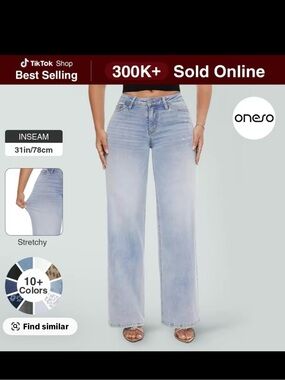 Oneso Light Blue Wide Leg Women’s Jeans